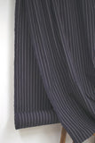 DEADSTOCK Japanese Fabric Linen Blend Yarn Dyed Stripe - dark indigo blue - 50cm