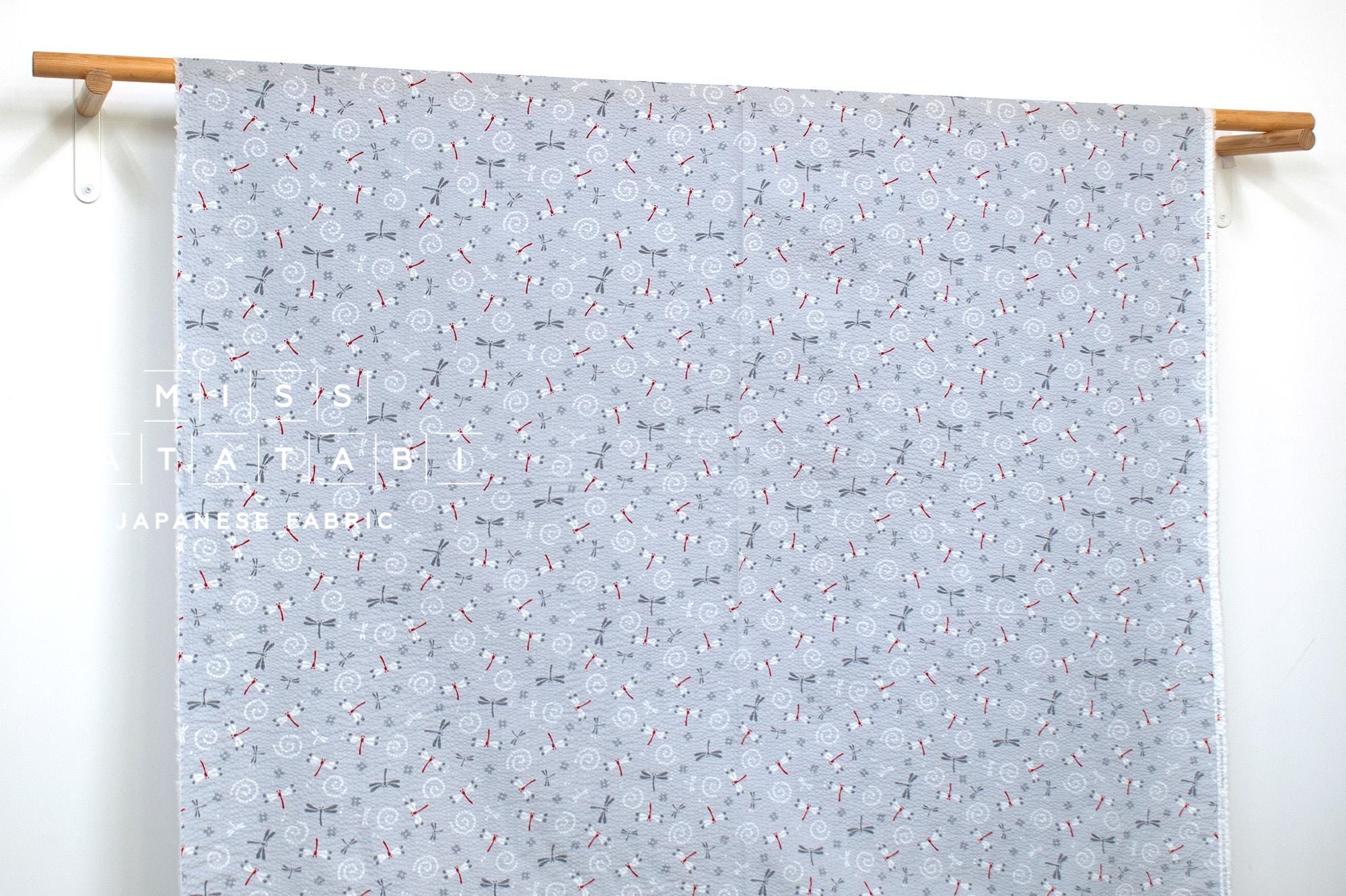 Japanese Fabric Tombo Ripple - grey - 50cm