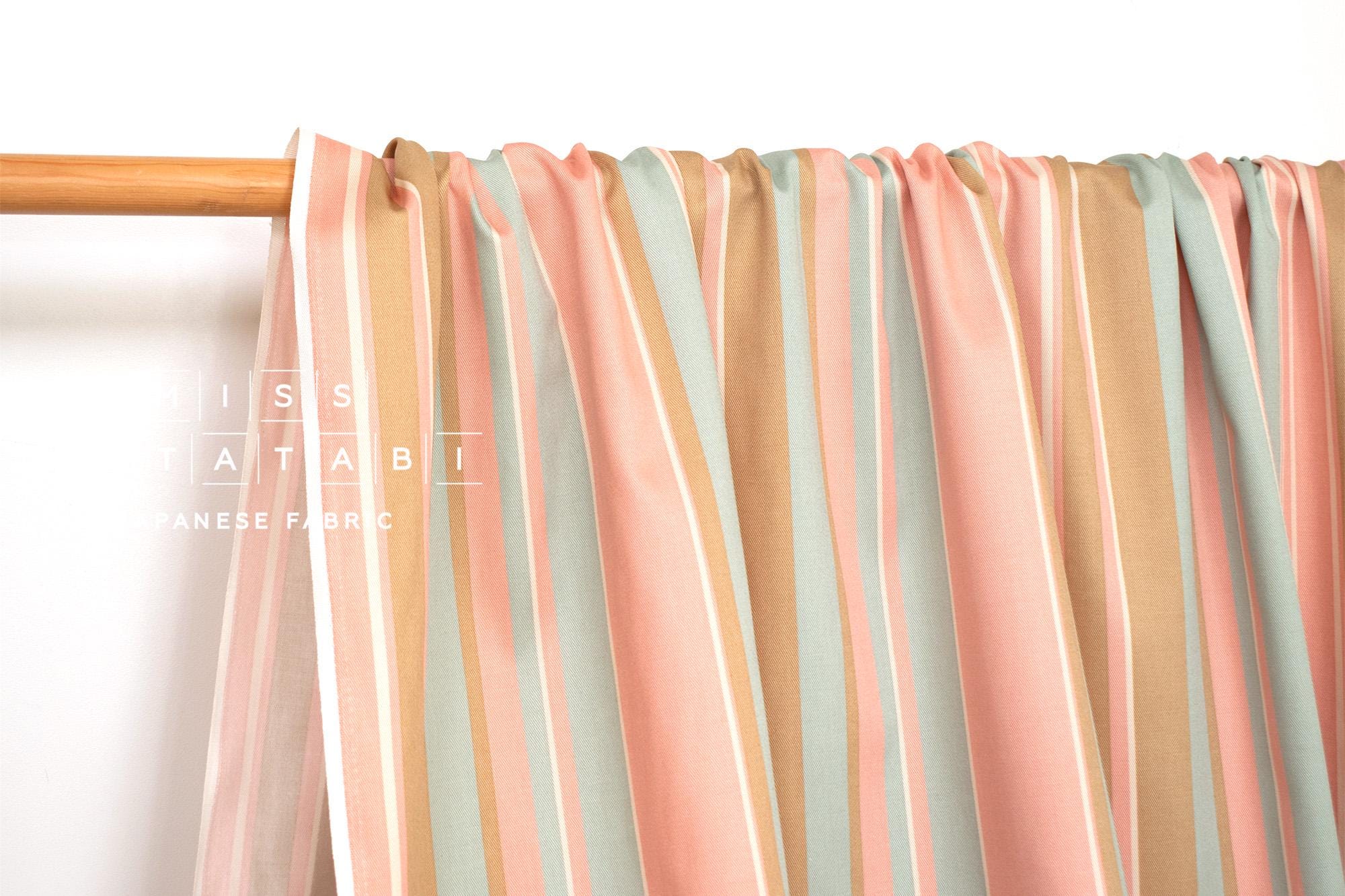 DEADSTOCK Stripe Twill - pink, sage