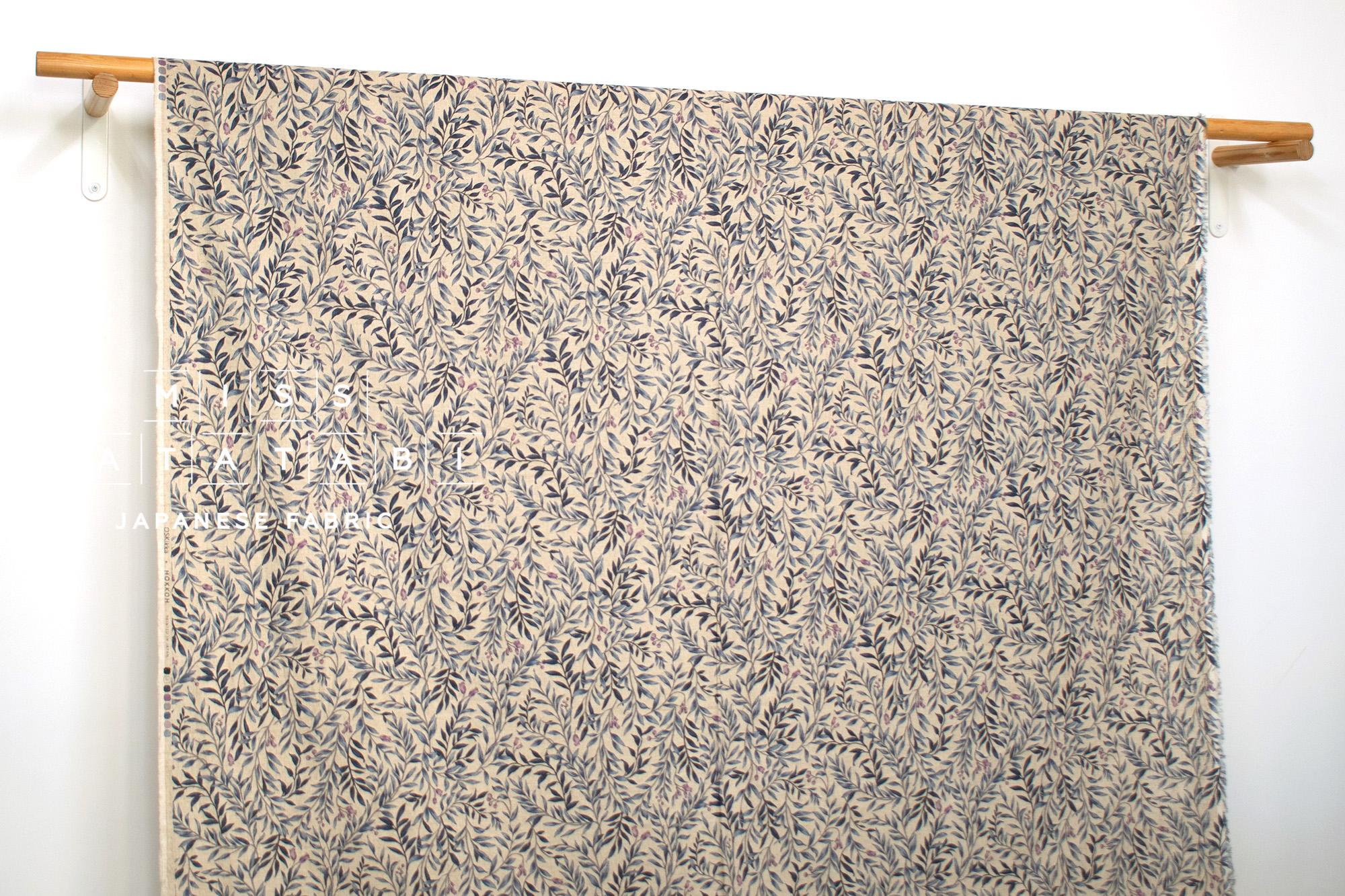 Japanese Fabric Olivia Linen Blend - blue - 50cm