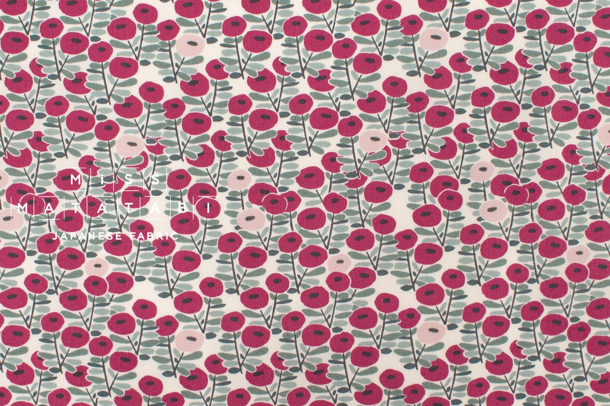 Japanese Fabric Summer Roses - A - 50cm
