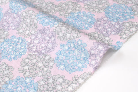 DEADSTOCK Japanese Fabric Hydrangea - blue, lavender - 50cm