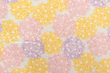 DEADSTOCK Japanese Fabric Hydrangea - pink, yellow - 50cm