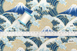 Japanese Fabric Hokusai Waves - A - 50cm