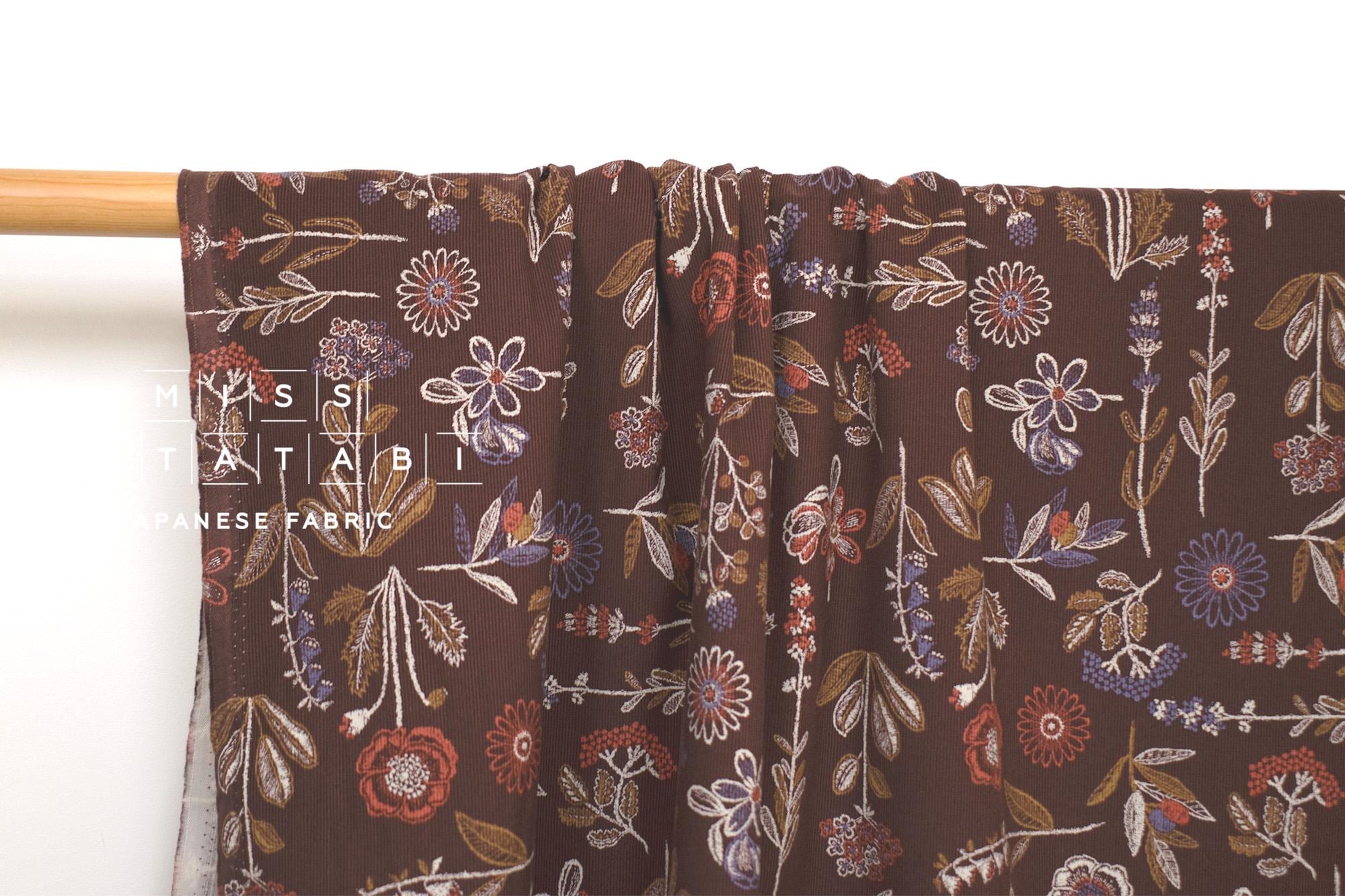 Japanese Fabric Corduroy Madoka - D - 50cm