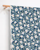 DEADSTOCK Japanese Fabric Floral Dobby - teal - 50cm