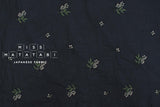 Japanese Fabric Embroidered Cotton - A3 dark navy - 50cm