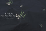 Japanese Fabric Embroidered Cotton - A3 dark navy - 50cm