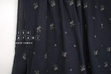 Japanese Fabric Embroidered Cotton - A3 dark navy - 50cm