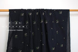 Japanese Fabric Embroidered Cotton - A3 dark navy - 50cm