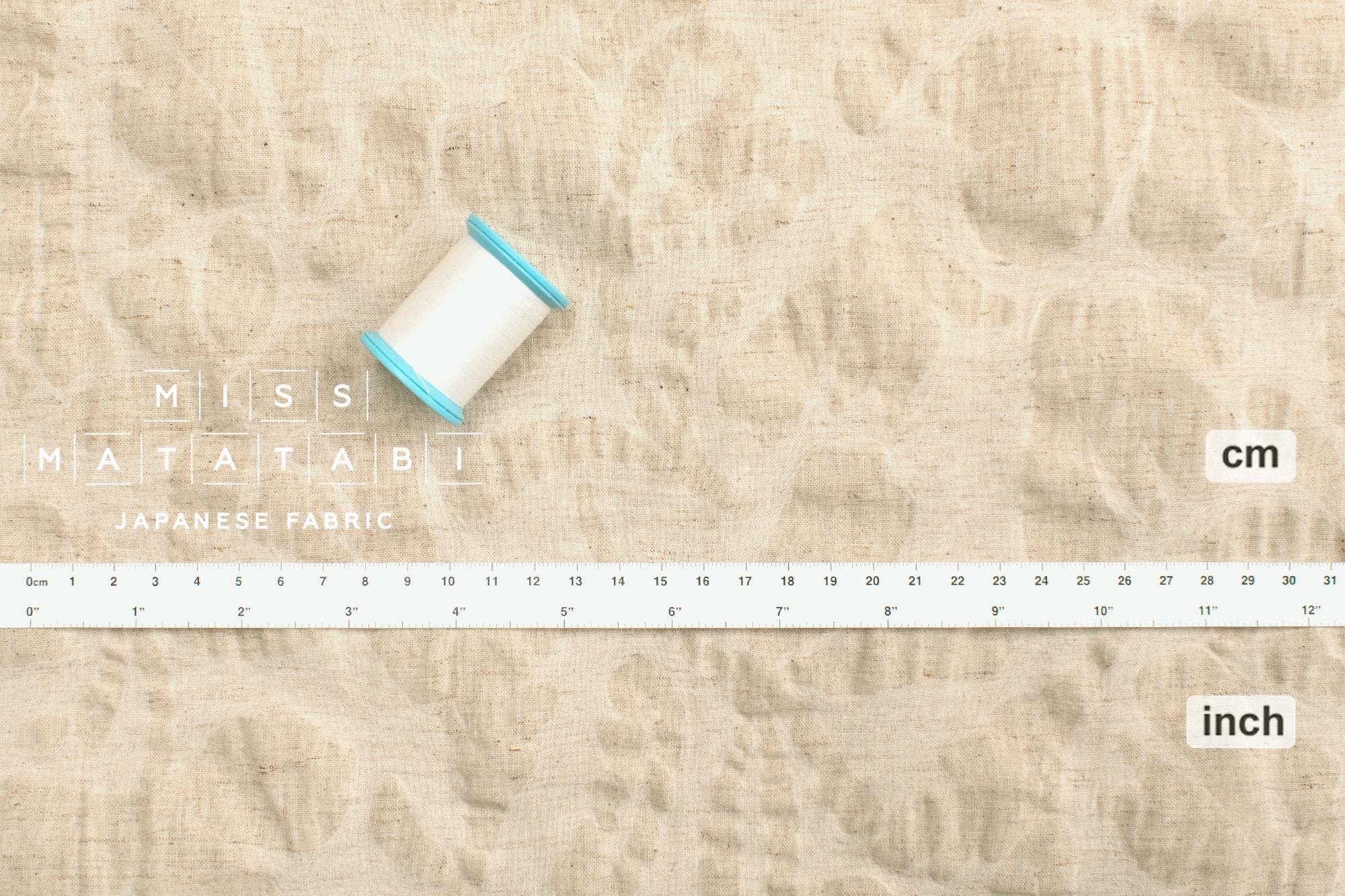 Japanese Fabric Cotton Linen Ripple Petals - natural beige - 50cm
