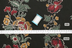 Japanese Fabric Trailing Floral - black - 50cm