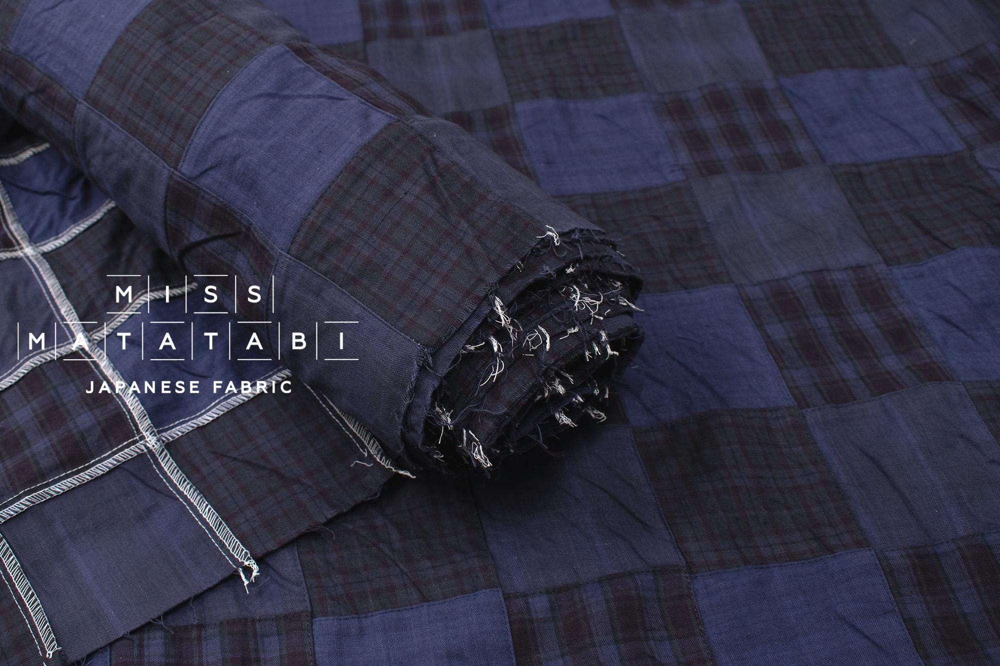 Made in India Cotton Patchwork Check - blue - 50cm