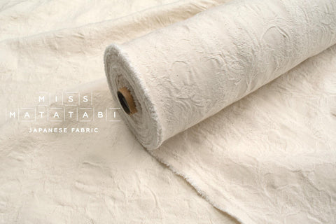 DEADSTOCK Japanese Fabric Jacquard - cream - 50cm