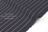 DEADSTOCK Japanese Fabric Linen Blend Yarn Dyed Stripe - dark indigo blue - 50cm