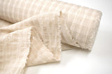 Japanese Fabric Yarn Dyed Shokunin Collection Azumadaki Gingham Voile - linen colour - 50cm