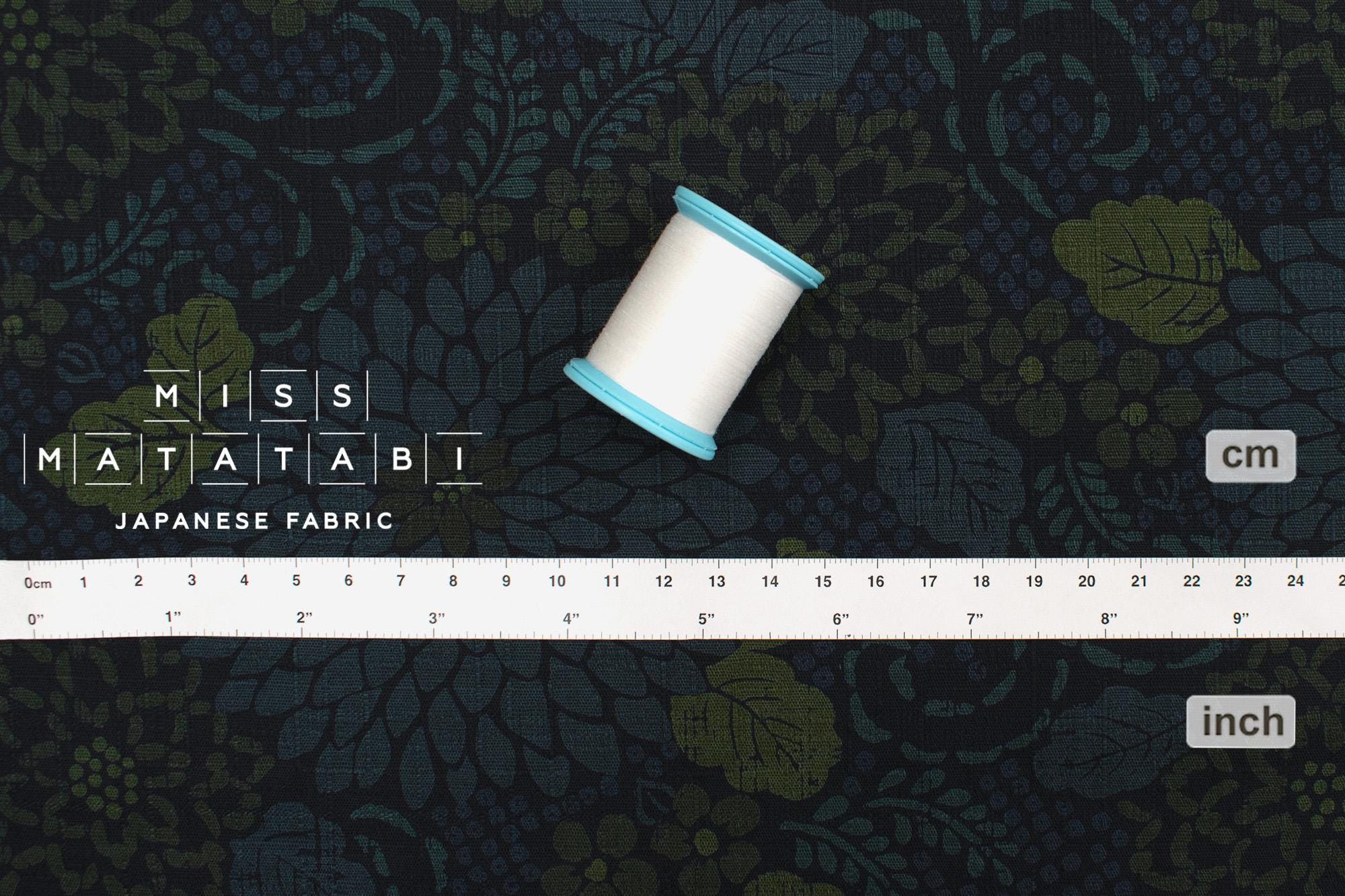Japanese Fabric Wa Ohana - navy blue - 50cm