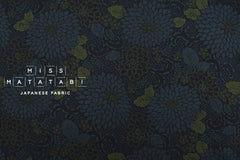 Japanese Fabric Wa Ohana - navy blue - 50cm