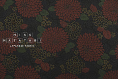 Japanese Fabric Wa Ohana - black - 50cm