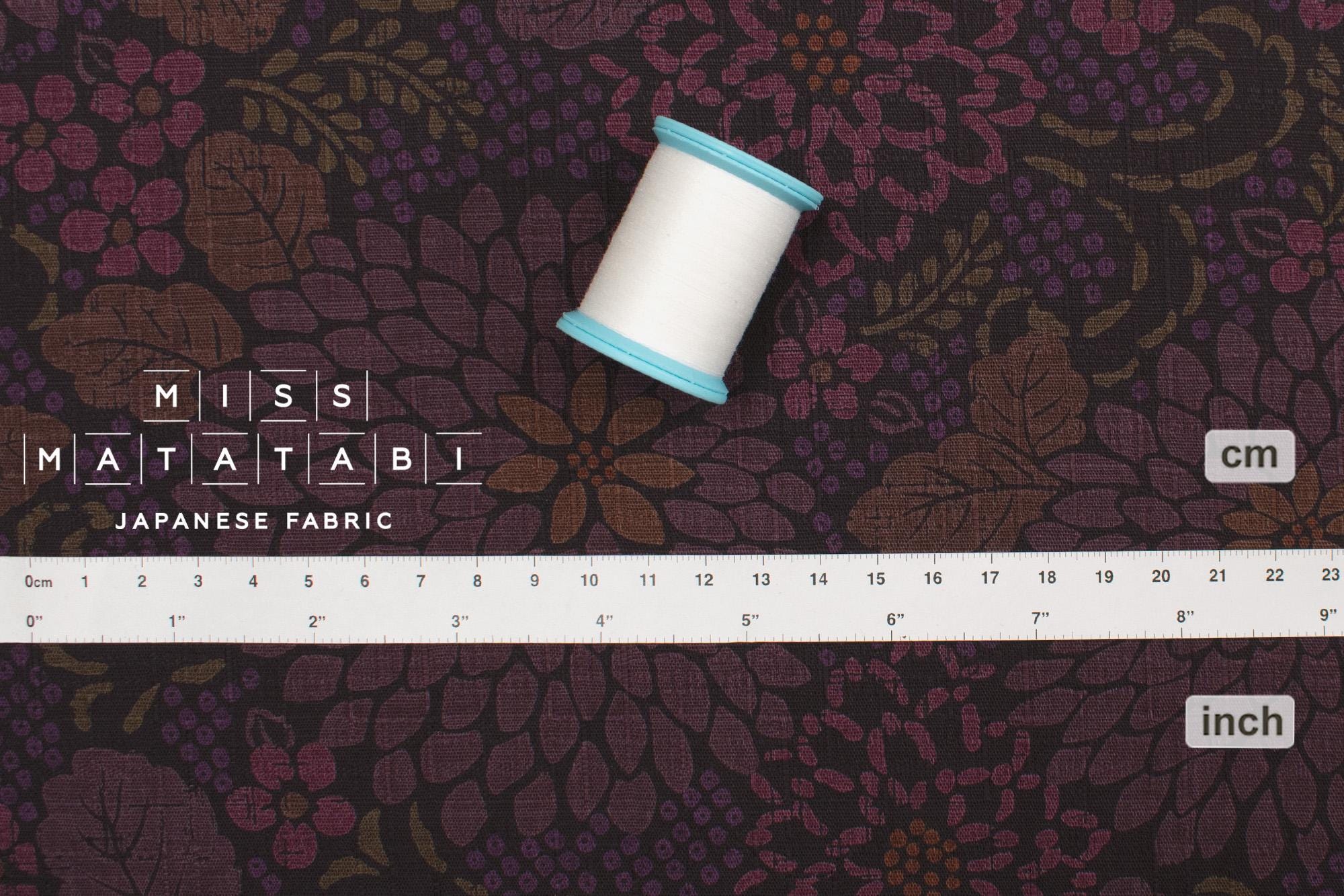 Japanese Fabric Wa Ohana - purple - 50cm