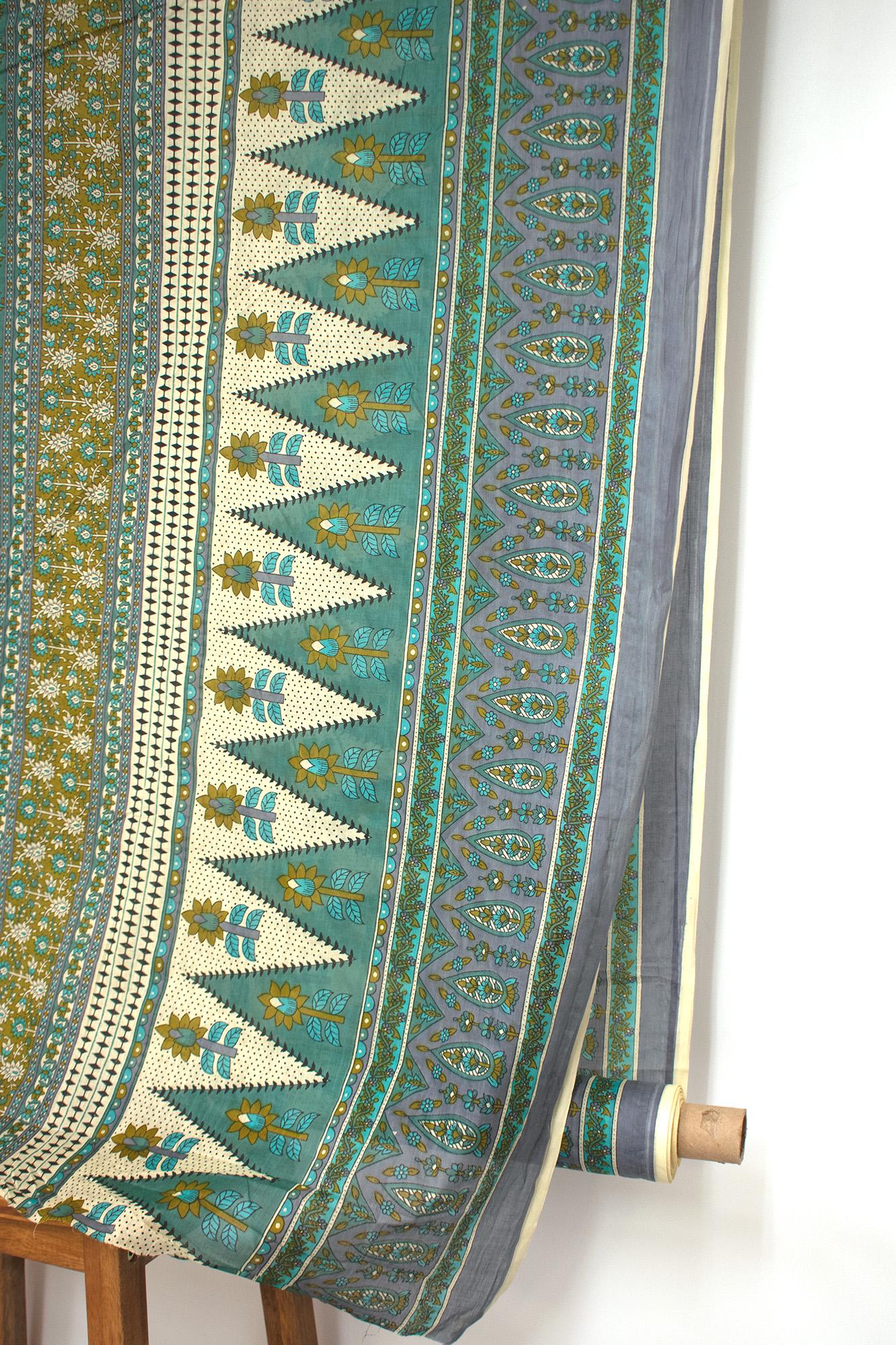 Hand Printed Indian Cotton Voile - A2 - 50cm