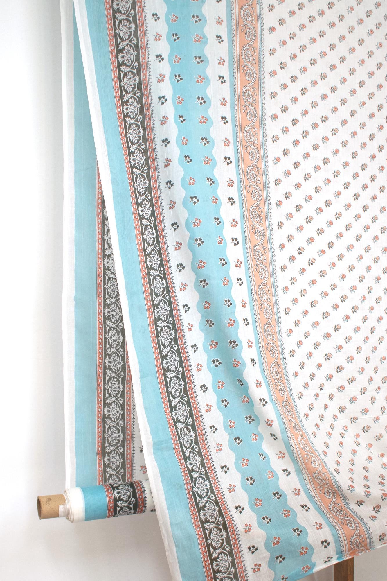 Hand Printed Indian Cotton Voile - B3 - 50cm