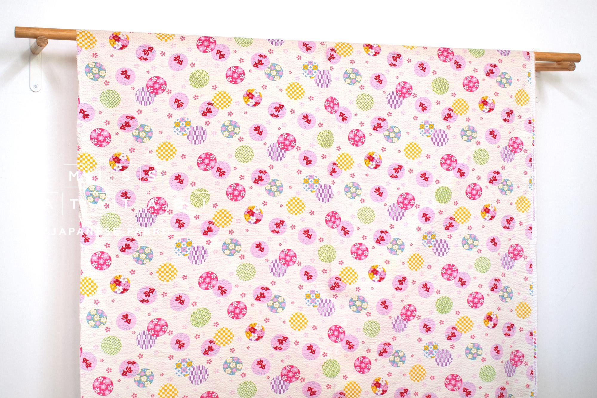 Japanese Fabric Natsu Matsuri Ripple - cream - 50cm