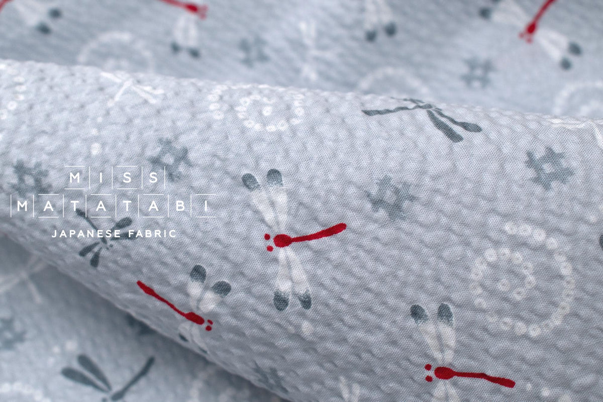 Japanese Fabric Tombo Ripple - grey - 50cm