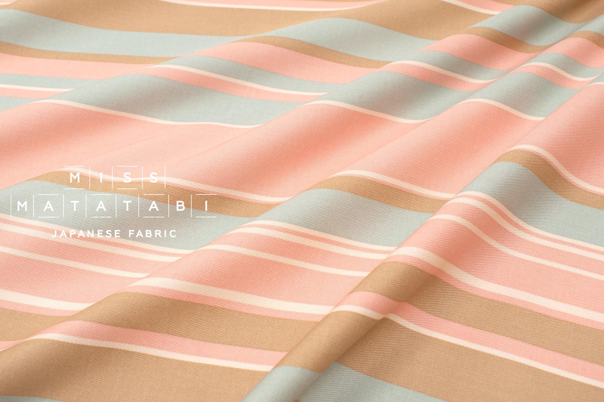 DEADSTOCK Stripe Twill - pink, sage