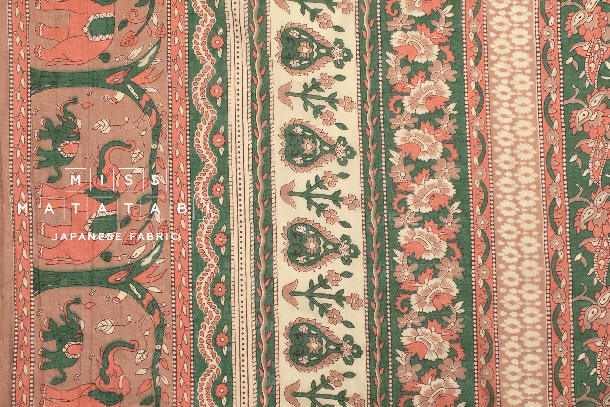 Hand Printed Indian Cotton Voile - C1 - 50cm