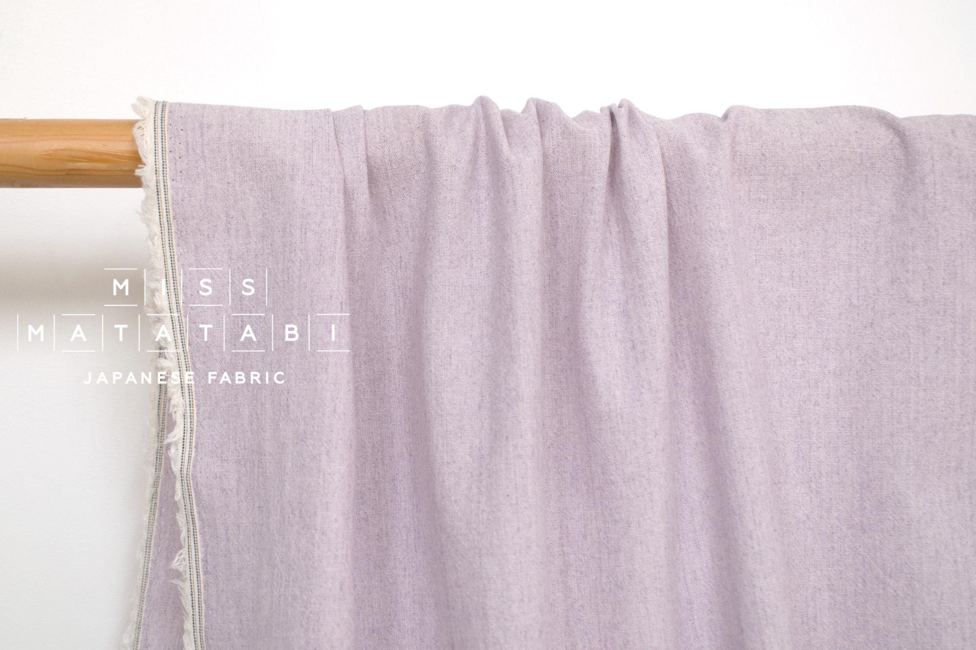 Japanese Fabric Yarn-Dyed Murazome Solids - lavender - 50cm