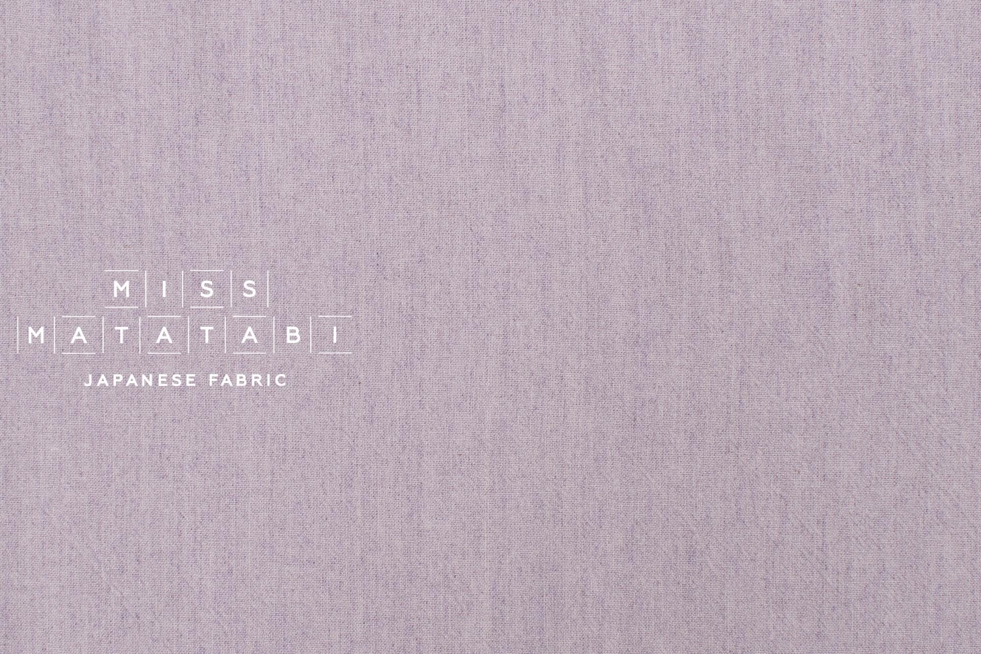 Japanese Fabric Yarn-Dyed Murazome Solids - lavender - 50cm