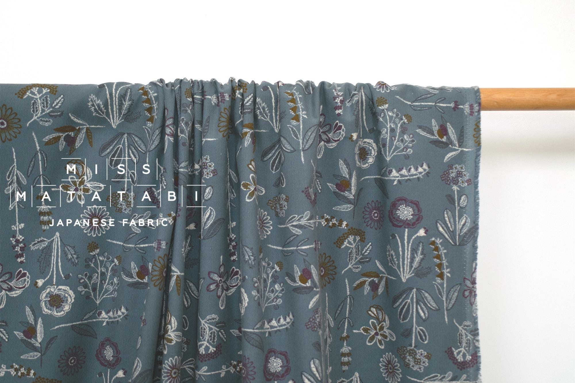Japanese Fabric Corduroy Madoka - C - 50cm