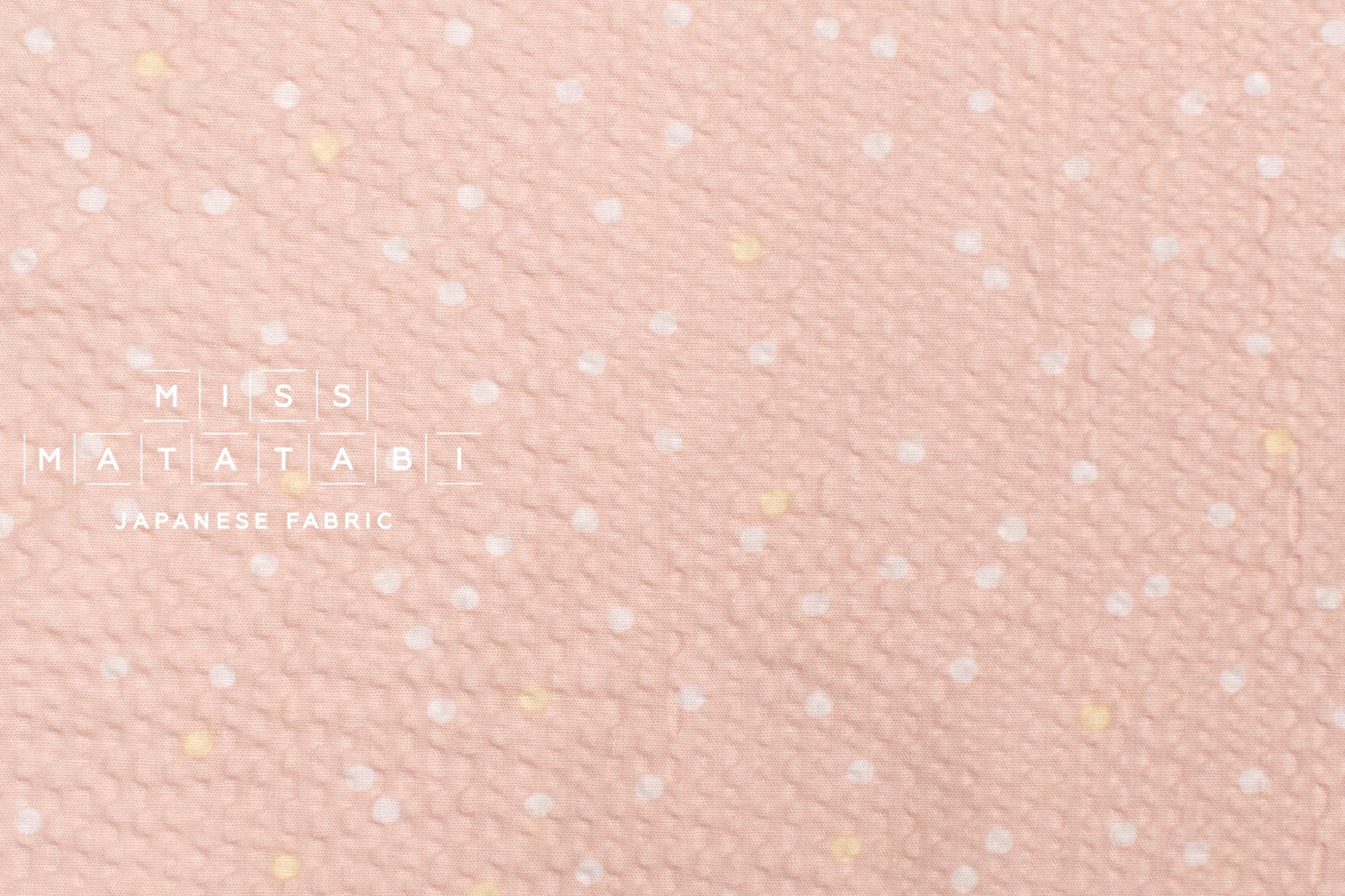 Japanese Fabric Multi Dots Ripple - pink - 50cm