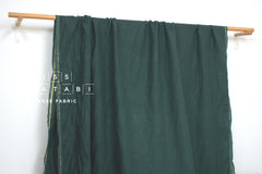 DEADSTOCK Japanese Fabric Shokunin Collection Orihimedaki Washed Linen - forest green - 50cm