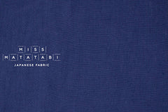 DEADSTOCK Japanese Fabric Shokunin Collection Orihimedaki Washed Linen - blue - 50cm
