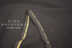 DEADSTOCK Japanese Fabric Shokunin Collection Orihimedaki Washed Linen - chocolate grey - 50cm