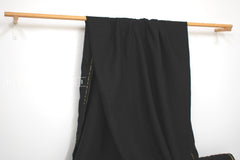 DEADSTOCK Japanese Fabric Shokunin Collection Orihimedaki Washed Linen - black - 50cm