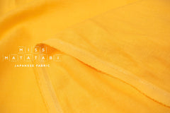 DEADSTOCK Japanese Fabric Shokunin Collection Orihimedaki Washed Linen - yellow - 50cm