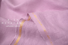 DEADSTOCK Japanese Fabric Shokunin Collection Orihimedaki Washed Linen - lilac - 50cm