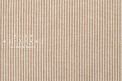 Japanese Fabric Yarn Dyed Shijira Seersucker Small Stripes - milk tea - 50cm