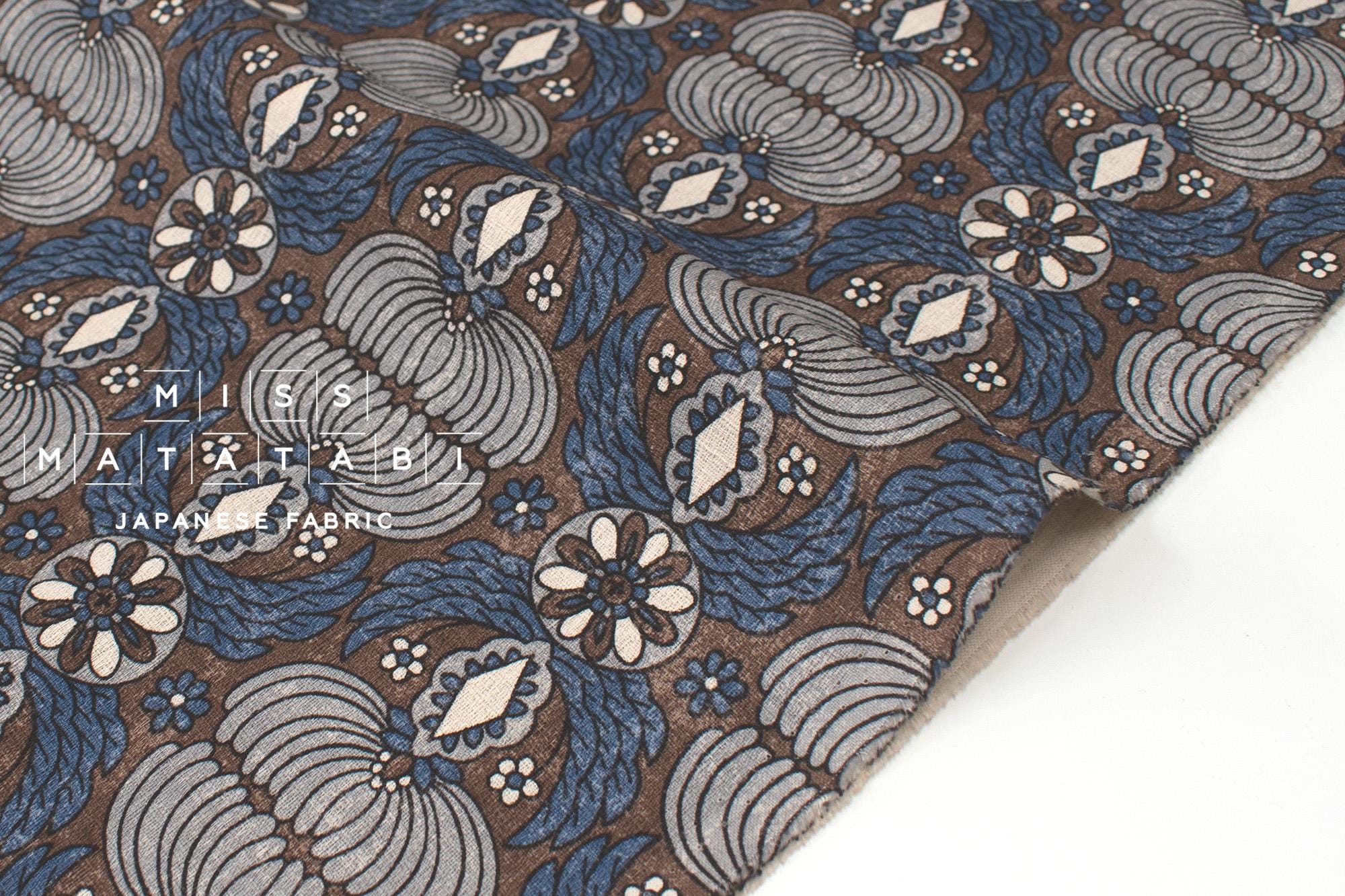 Japanese Fabric Sopo Retro Vintage - blue - 50cm