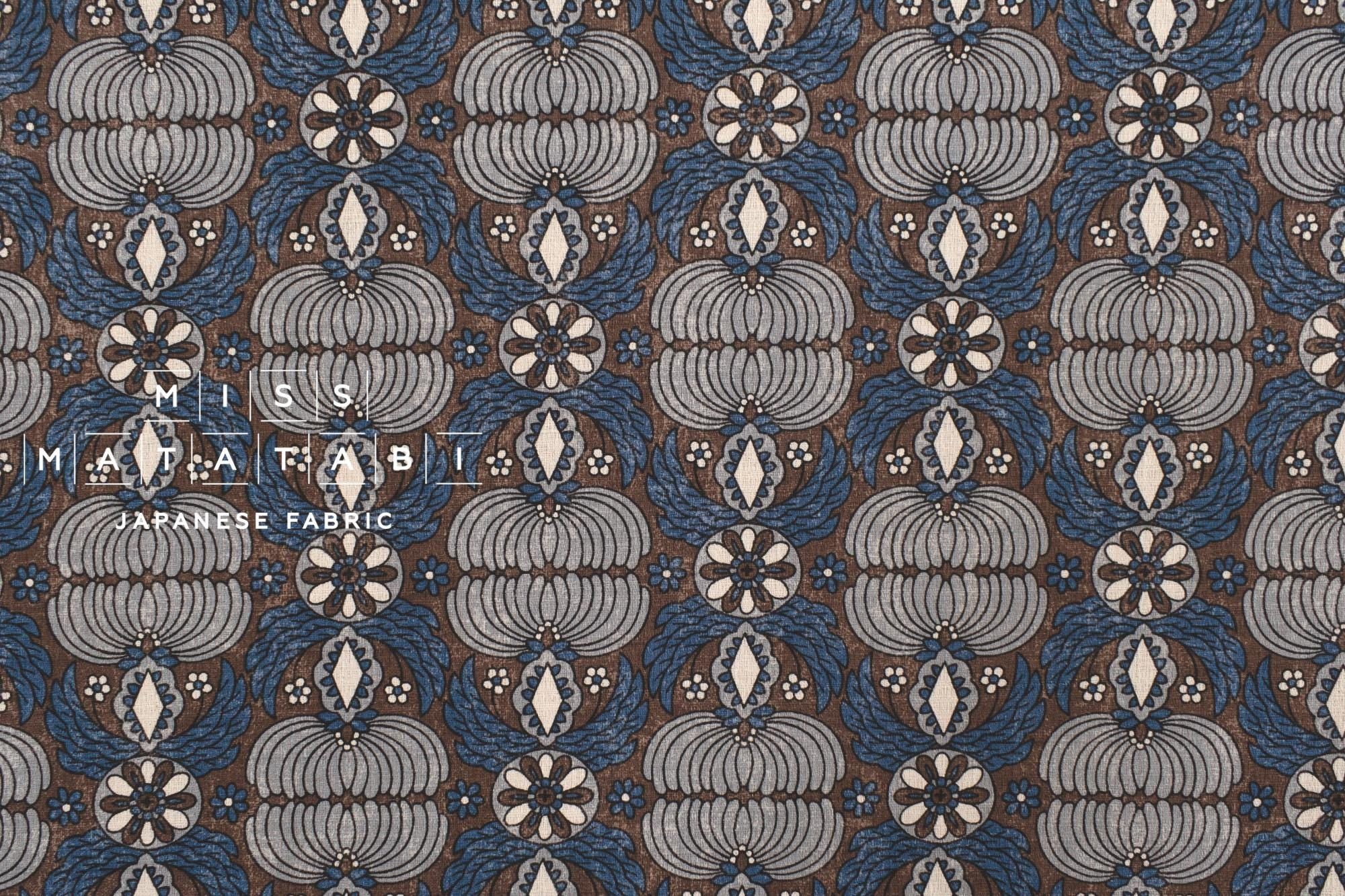 Japanese Fabric Sopo Retro Vintage - blue - 50cm