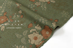 Japanese Fabric Tsujigahana - green - 50cm