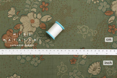 Japanese Fabric Tsujigahana - green - 50cm