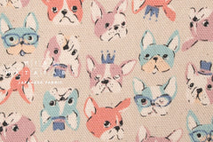 Japanese Fabric Frenchie - pastels - 50cm