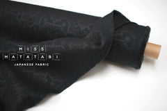 Japanese Fabric Brushed Negative Space - black - 50cm
