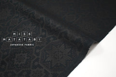 Japanese Fabric Brushed Negative Space - black - 50cm