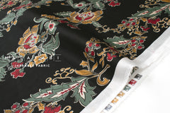 Japanese Fabric Trailing Floral - black - 50cm
