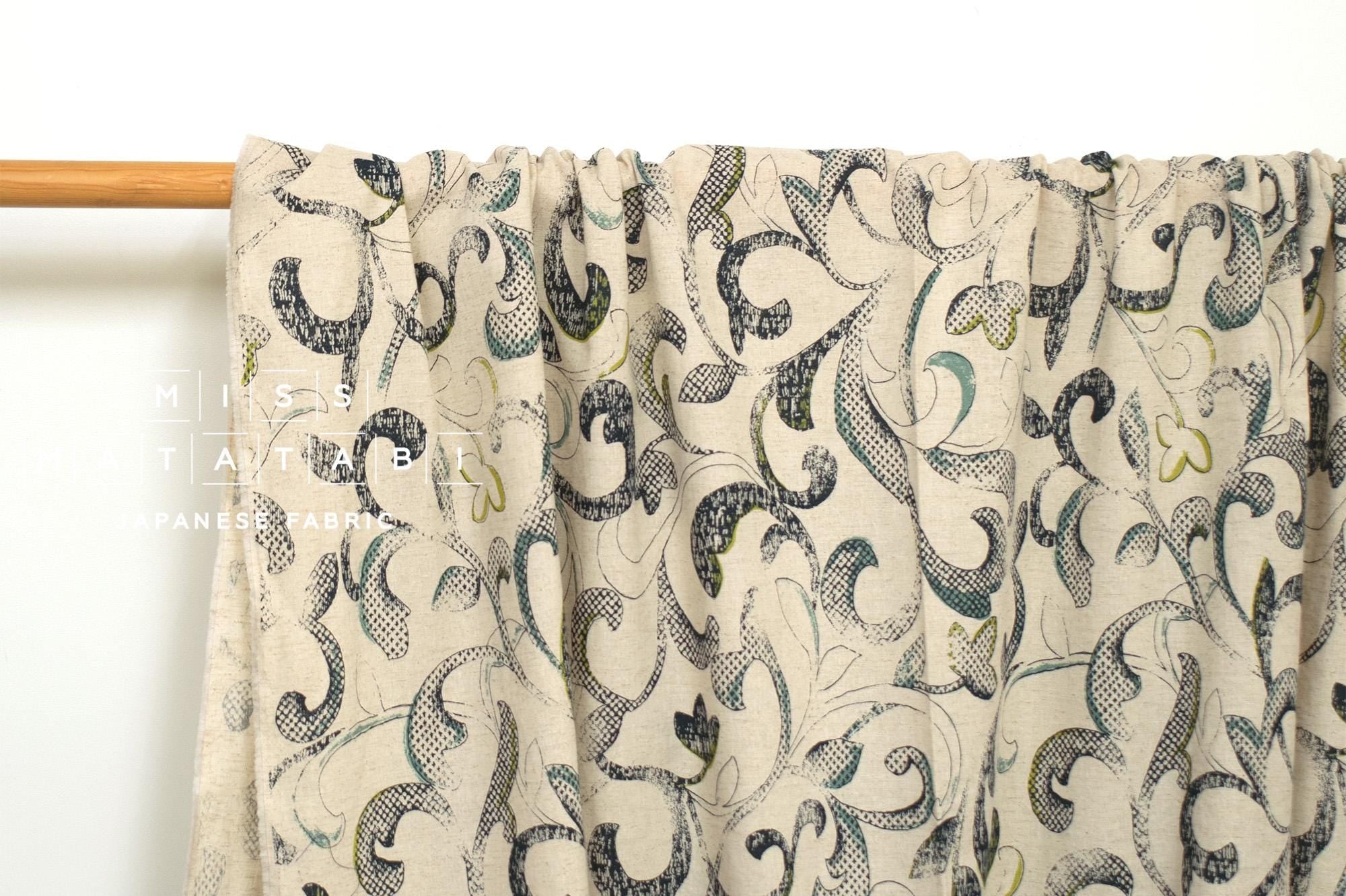 Japanese Fabric Ivy - green - 50cm